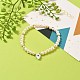 Bracciali elasticizzati con perle di perle naturali BJEW-JB05539-5