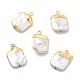 Colgantes de perlas keshi naturales barrocas PEAR-P004-18KCG-1