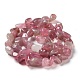 Chapelets de perles en quartz rose naturel G-P497-01A-02-A-3