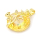 Латунные подвески с фианитом и стеклом KK-D536-21G-07-2