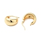 Серьги-кольца из толстой трубки из латуни для женщин EJEW-G311-03G-2