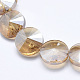 Electroplate Glass Beads Strands EGLA-F136-PL03-3