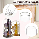 BENECREAT 12 Sets Mini Clear Glass Cloche Dome 1.5/2/2.3 Inch Glass Display Cloche Dome with 3 Colors Metal Base Cloche Bell Jar for Candles Crafts Decorations DJEW-BC0001-20-4