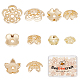 Beebeecraft 1 Box 100Pcs 5 Style Flower Bead Caps 14K Gold Plated Brass&Alloy Spacer Bead Caps Flower Bead End Cap for Bracelet Necklace Jewelry Making FIND-BBC0004-43-1