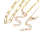 Pendant & Paperclip Chain Necklaces Sets NJEW-JN02761-4