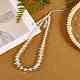 Round Synthetic Moonstone Beaded Mobile Straps HJEW-SW00042-01-4
