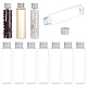 プラスチックおよびアルミキャップボトル  エッセンシャルオイル用  香水  ローション  透明  2.75x10.6cm  容量：50ml（1.69fl.oz） MRMJ-WH0086-34-1