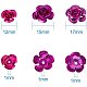 PandaHall 600 Pieces Mixed Color 3-Size Aluminum Rose Flower Tiny Metal Beads Jewelry Making DIY Craft FALUM-PH0001-01-4