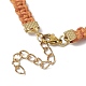 Braided Waxed Polyester Rectangle Link Chain Bracelets BJEW-JB10000-5