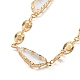 Faceted Teardrop Glass Beads Bib Necklaces NJEW-R263-13G-2