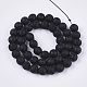 Spray Painted Natural Lava Rock Beads Strands G-N0324-C-01-2
