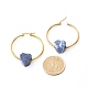 Heart Natural Sodalite Beads Earrings for Girl Women EJEW-JE04638-05-3