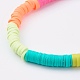 Heishi Perlenstretch-Armbänder aus Polymerton BJEW-JB06027-03-3