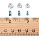 60 pièce de perles d'espacement en strass en laiton de 3 styles RB-FS0001-04-6