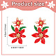 Fibloom 2 пара 2 цвета 3D цветок жизни эмалированные серьги-гвоздики с подвесками EJEW-FI0001-26-2