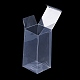 長方形の透明なプラスチックのPVCボックスギフト包装  防水折りたたみボックス  おもちゃやカビ用  透明  箱：6x6x12.1センチメートル CON-F013-01F-3