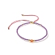 Bracelets réglables en perles tressées d'aventurine jaune naturelle BJEW-F391-A17-6