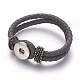 Création de bracelet avec pression en cuir X-AJEW-R022-05-1