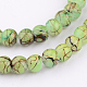 Spray Painted Drawbench Glass Round Beads Strands GLAD-D002-4mm-06-2
