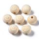 Unfinished Natural Wood European Beads WOOD-S045-152-1