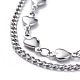 304 Stainless Steel Multi-Strand Anklets AJEW-AN00322-2