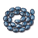 Chapelets de perles en verre opaque de couleur unie GLAA-N032-02O-3