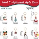 Рождественская тема сплава эмали кулон украшения HJEW-SW00033-2