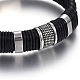 Leather Braided Cord Bracelets BJEW-E352-36P-2