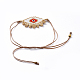 Bracelets en corde de polyester ciré BJEW-JB04481-4
