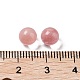 Cuentas de esfera de vidrio de cuarzo cereza G-P520-17-3