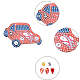 Kit portachiavi con pittura diamante per auto fai da te DIY-WH0182-16-4