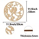 CREATCABIN Birds on Tree Branch Wall Decor Bird Wooden Wall Art Laser Cut Wall Sculpture Wood Slices Silhouette DIY Wall Round Ornaments for Personalized Housewarming Garden Kitchen Home 12x12Inch WOOD-WH0113-117-2
