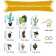Kit de fabrication de boucles d'oreilles pendantes cactus diy DIY-SZ0006-35-2