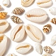 4 style perles de coquillages cauris mélangés naturels X-BSHE-FS0001-01-3
