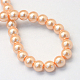 Backen gemalt pearlized Glasperlen runden Perle Stränge HY-Q003-4mm-18-4