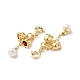 Decoraciones colgantes de perlas naturales PEAR-M012-05G-2