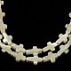 Natural White Mother of Pearl Shell Cross Beads Strands X-SSHEL-F0812C-1