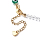 Perlenarmband und Halskette mit Perlen aus natürlichem Quarzkristall und Harz SJEW-JS01253-9