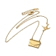 304 Halskette mit Umschlagmedaillon aus Edelstahl NJEW-H024-04G-02-1