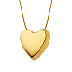 Colliers pendentif coeur en acier titane WG55877-01-3