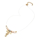 Kaurimuscheln- und Seepferdchen-Halsketten für Mädchen und Frauen NJEW-JN03715-02-3