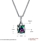 Латунные кубического циркония кулон ожерелья NJEW-BB16625-3
