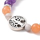 Ensemble de bracelets extensibles en perles de pierres précieuses mélangées naturelles et synthétiques de style 5pcs 5 BJEW-JB09133-3