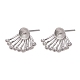 925 Sterling Silver Micro Pave Cubic Zirconia Stud Earring Findings STER-F043-039P-1