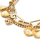 Bracelet multirangs coquillage perle plastique et breloque boule ronde BJEW-G639-27G-2