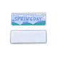 透明プリント アクリル カボション  グリッターパウダー付き  春の日という言葉の四角形  コーンフラワーブルー  50x50x2mm TACR-N016-23-2