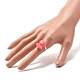 レジン3Dデビルフィッシュアジャスタブルリング  女性のための動物の真鍮の指輪  ピンク  usサイズ4 3/4(15.4mm) RJEW-JR00428-08-3