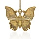 Golden Tone Alloy Enamel Butterfly Pendants ENAM-J218-02G-2