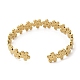 Placage ionique (ip) 304 bracelets de manchette en forme de fleur en acier inoxydable pour femmes BJEW-L682-013G-2