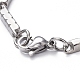 Unisex 201 Stainless Steel Bar Link Chain Bracelets BJEW-L637-36B-P-3